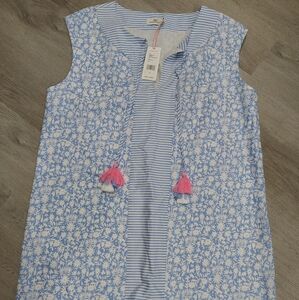 Vineyard Vines Otomi Border Tunic Dress Size Large